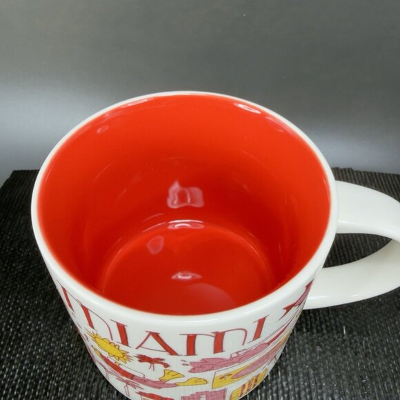 Starbucks Miami 14oz Been There Collection Mug Series Collection New‎ W Sticker - Picture 8 of 13